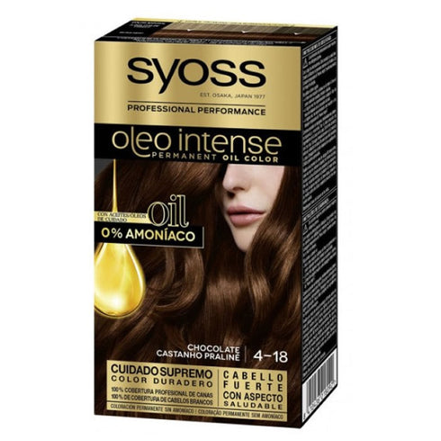 Syoss Oleo Intense Permanent Hair Color 4-18 Chocolate Jag Couture Beauty