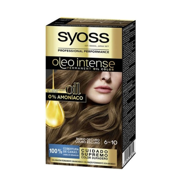 Syoss Oleo Intense Permanent Hair Color 6-10 Dark Blonde Jag Couture Beauty