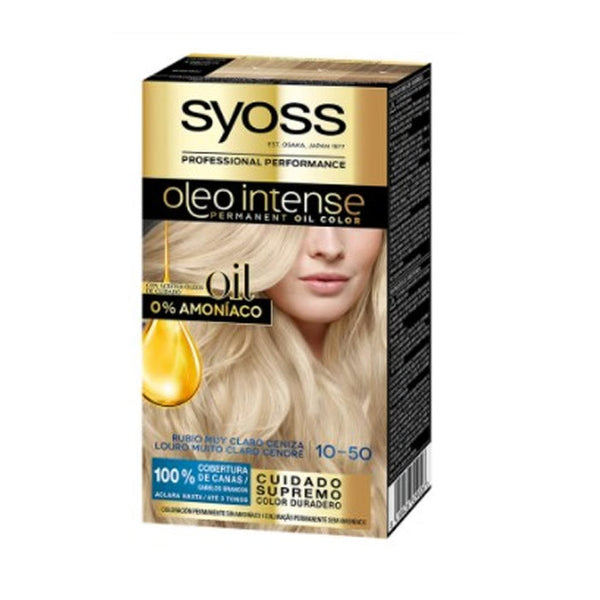 Syoss Oleo Intense Permanent Hair Color 10-50 Light Ash Blonde Jag Couture Beauty