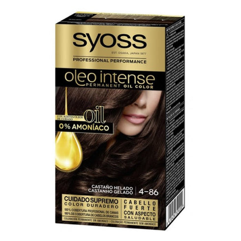 Syoss Oleo Intense Permanent Hair Color 4-86 Ice Brown Jag Couture Beauty