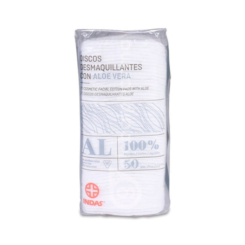 Indas Aloe Vera Make-Up Remover Pads 50U - Jag Couture Beauty