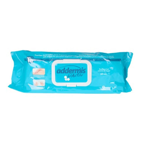 Indasec Addermis Biactiv Wet Wipes for Adults 60 Units - Jag Couture Beauty