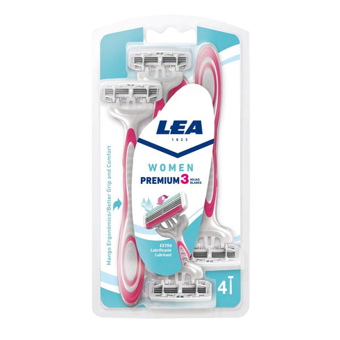 Lea Women Premium 3 Blades Disposable Blades 4 Units