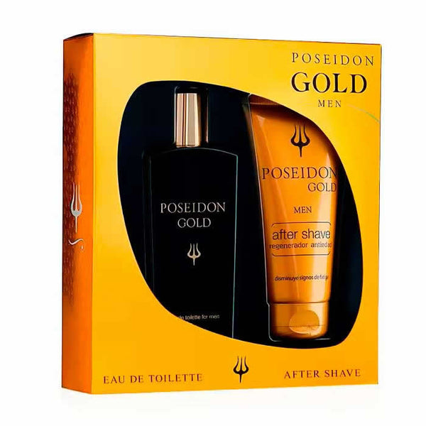 Poseidon Gold Men Eau De Toilette Spray 100ml Set 2 Pieces - Jag Couture Beauty