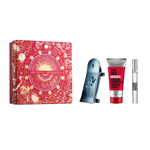 Carolina Herrera 212 Heroes Eau De Toilette Spray 90ml Set 3 Pieces - Jag Couture Beauty