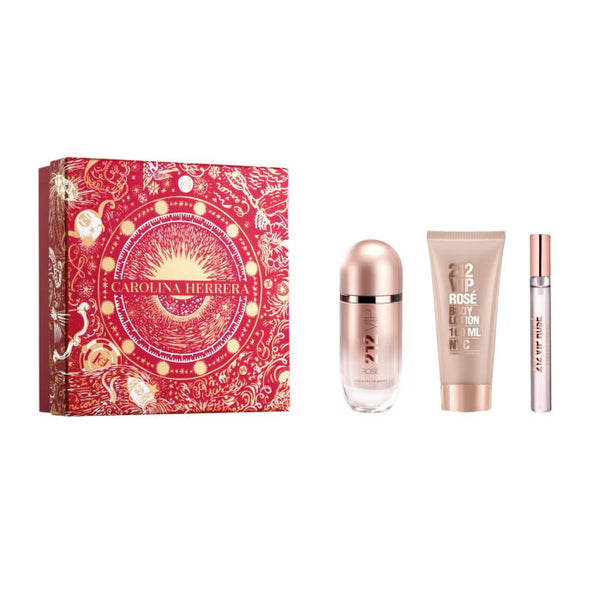 Carolina Herrera 212 Vip Rose Eau de Parfum Spray 80 ml Set 3 Stück Weihnachten 2023