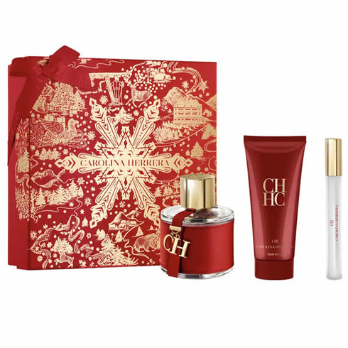 Carolina Herrera Ch Eau De Toilette Spray 100ml Set 3 Pieces - Jag Couture Beauty