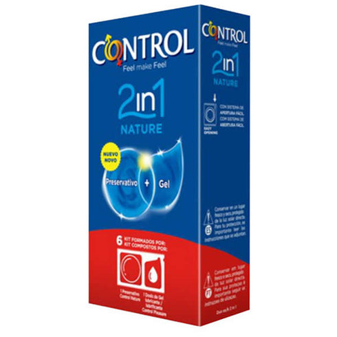 Control Duo Nature 2en1 Preservativo+Gel 6 Unidades Jag Couture Beauty