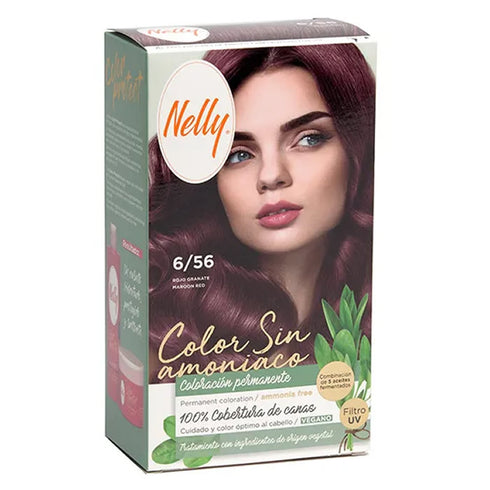 Nelly Color Sin Amoniaco 6,56 Maroon Red - Jag Couture Beauty
