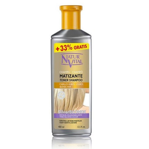 Naturvital Silver Blonde Mattifying Shampoo 400ml - Jag Couture Beauty