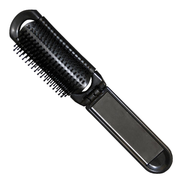 Eurostil Plegable Negro Negro Cepillo De Pelo Con Espejo Negro Negro 1un Jag Couture Beauty