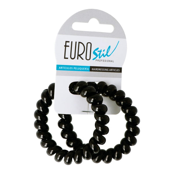 Eurostil Negro Negro Gomas En Espiral Grande 55cm Pack 1un - Jag Couture Beauty
