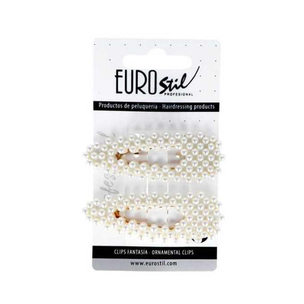 Eurostil Fantasia Doradas Clips Con Perlas Pack 2un - Jag Couture Beauty
