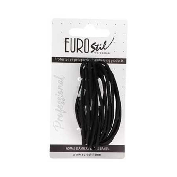 Eurostil Colita Negro Negro Gomas Finas Pack 1un - Jag Couture Beauty