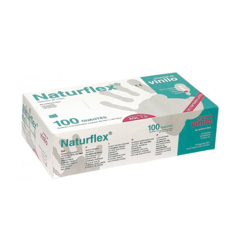 Naturflex Vinyl Gloves Medium Size 100U - Jag Couture Beauty