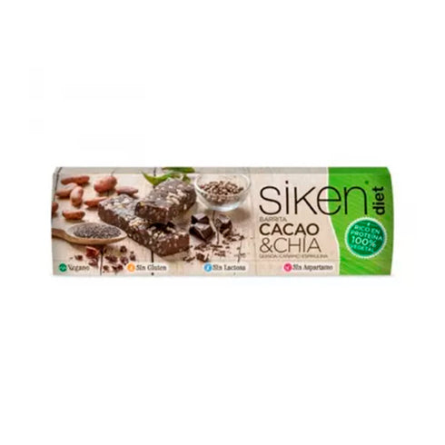 Siken Diet Vegan Cocoa Chia Bar 1U - Jag Couture Beauty