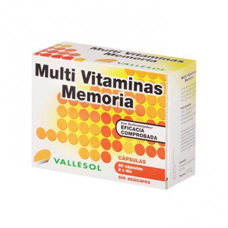 Vallesol Multi Vitamins Memory 40 Capsules - Jag Couture Beauty
