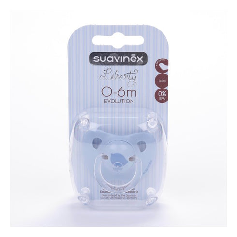 Suavinex™ Evolution Blue Anatomical Latex Soother 1 U - Jag Couture Beauty