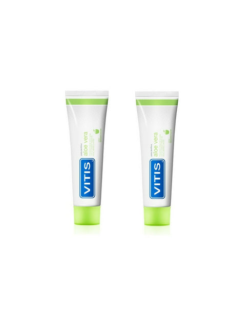 Vitis Duplo Aloe Vera Toothpaste Apple Flavor 2X150ml +75ml Free - Jag Couture Beauty