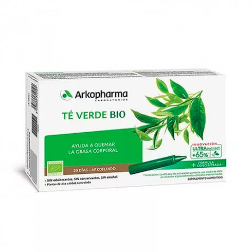 Arkopharma Arkofluido Green Tea 20 Ampoules - Jag Couture Beauty