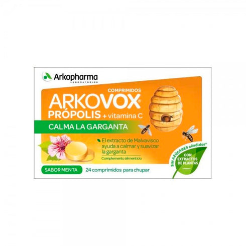 Arkopharma Arkovox Propolis Vitamin C Mint Flavour 24 Tablets - Jag Couture Beauty