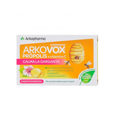 Arkopharma Arkovox Propolis + Vitamin C 24 Raspberry Tablets - Jag Couture Beauty