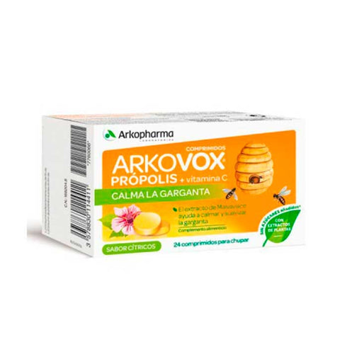 Arkopharma Arkovox Propolis+ Vitamin C 24 Citrus Tablets - Jag Couture Beauty
