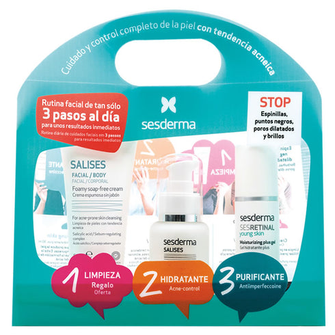 Sesderma Salises Anti-Acne Pack 3 Pieces - Jag Couture Beauty