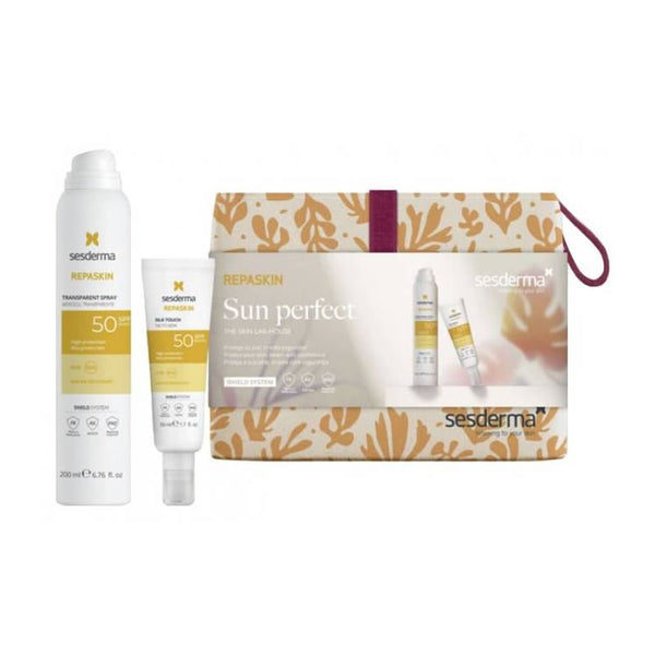 Sesderma Repaskin Silky Touch SPF50 50 ml + Repaskin Transparent Spray SPF50 200 ml - Jag Couture Beauty
