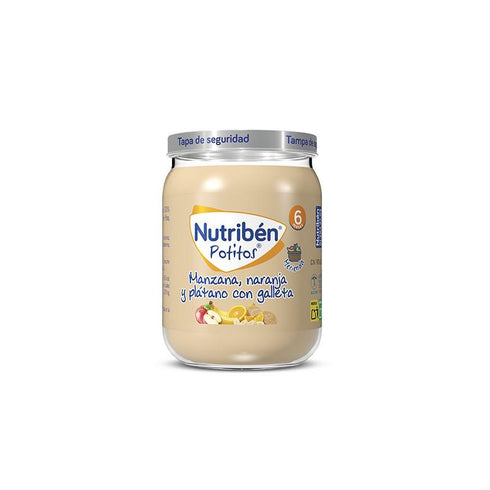 Nutriben Nutribén Potito Merienda Manzana, Naranja y Plátano Con Galleta 190g - Jag Couture Beauty