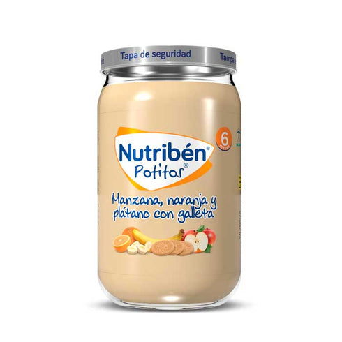 Nutribén Apfel, Orange, Banane, Banane und Kekse Potito 235g