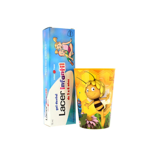 Lacer Children's Dental Gel Strawberry 75ml Set 2 Pieces - Jag Couture Beauty