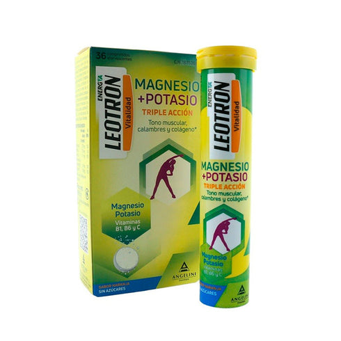 Leotron Vitality Magnesium + Potassium 36 Sphervescent Tablets Jag Couture Beauty