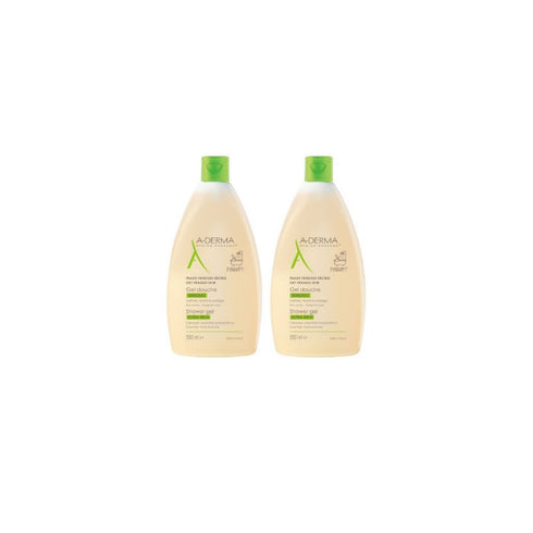 A-Derma Shower Gel Dry And Sensitive Skin 2x500ml - Jag Couture Beauty