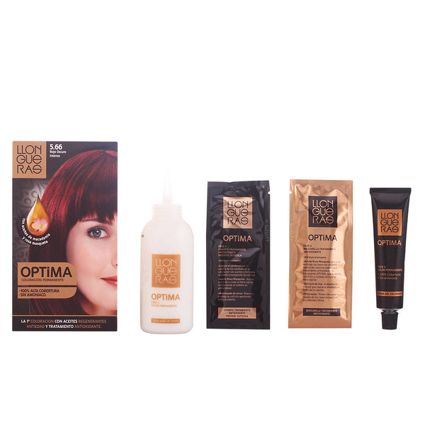 Llongueras Optima Permanent Hair Colour Ammonia Free 5.66 Deep Intense Reed Jag Couture Beauty