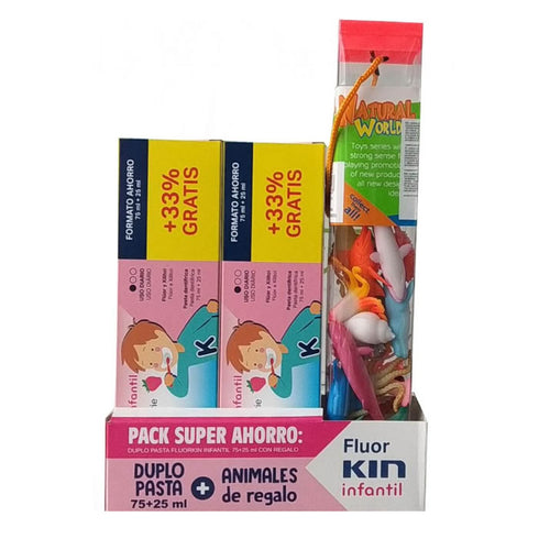Fluor Kin Childish Toothpaste Strawberry Flavor 2x150ml - Jag Couture Beauty