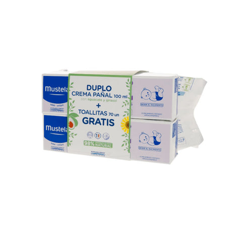 Mustela Duplo Balm Cream 100ml + Wipes 70 Units - Jag Couture Beauty