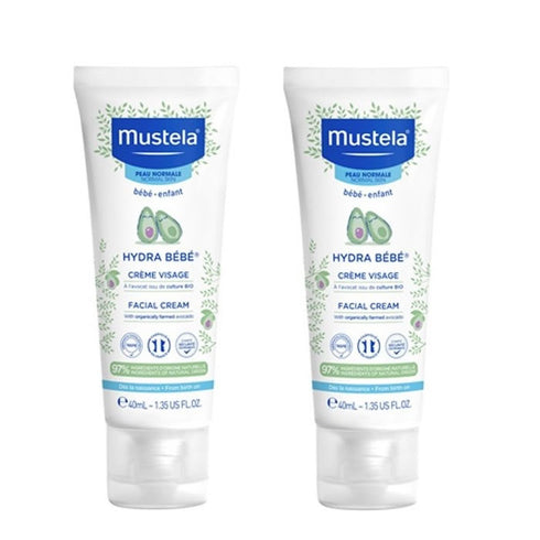 Mustela Baby Hydra Facial Cream 2x40ml - Jag Couture Beauty
