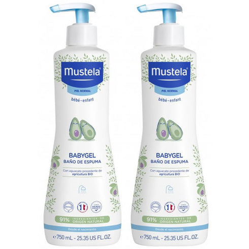 Mustela Babygel Foaming Bath 2x750ml - Jag Couture Beauty