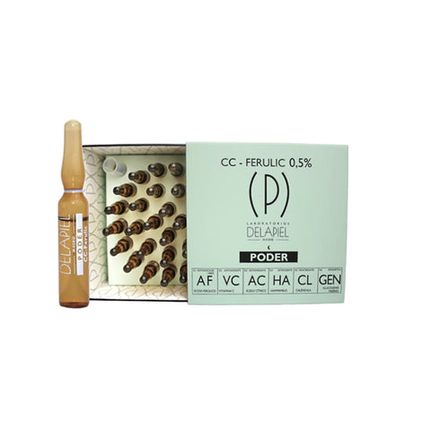 Delapiel Ampoules Power CC Ferulic 0.5% 15x2ml - Jag Couture Beauty
