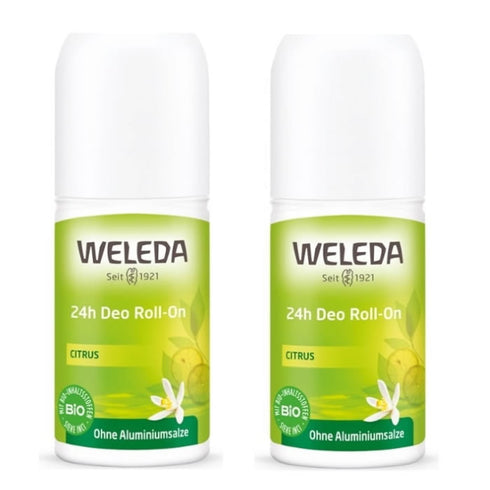 Weleda 24h Deodorant Citrus Roll-On 2x50ml - Jag Couture Beauty