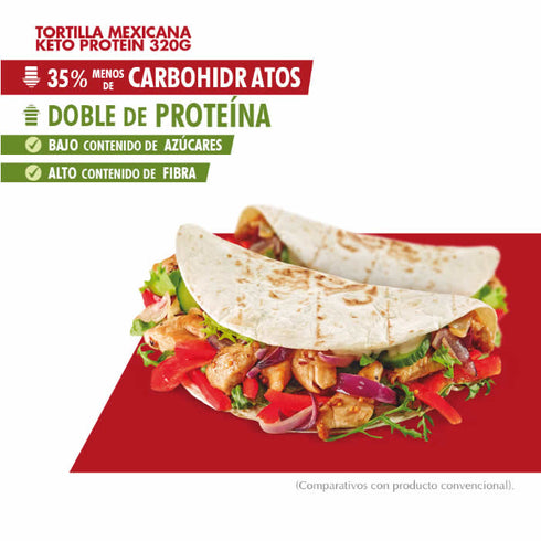 Keto Protein Mexican Tortillas 8x40g - Jag Couture Beauty