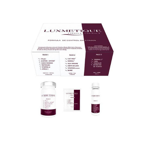 Luxmetique Control Formula 3 Treatment Box 15 Capsules, 15 Vials And 15 Sachets Jag Couture Beauty