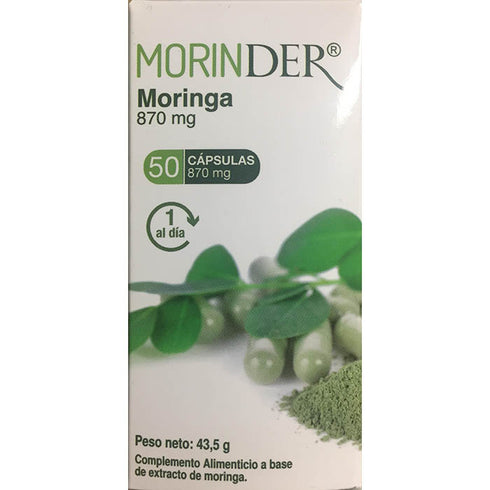 Morinder Moringa 870mg 50 Capsules - Jag Couture Beauty