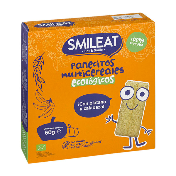 Smileat Panecillos De Cereales Con Platano y Calabaza Bio 60g Jag Couture Beauty