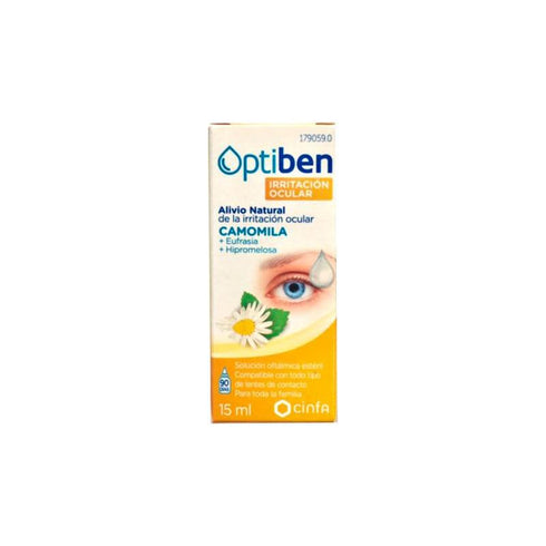 Optiben Irritated Eyes Sterile Eye Dryness Bottle 15ml - Jag Couture Beauty
