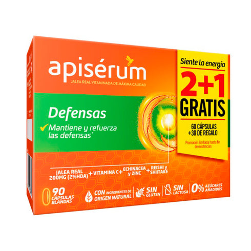 Apisérum Defenses Pack 3 months 90 capsules - Jag Couture Beauty