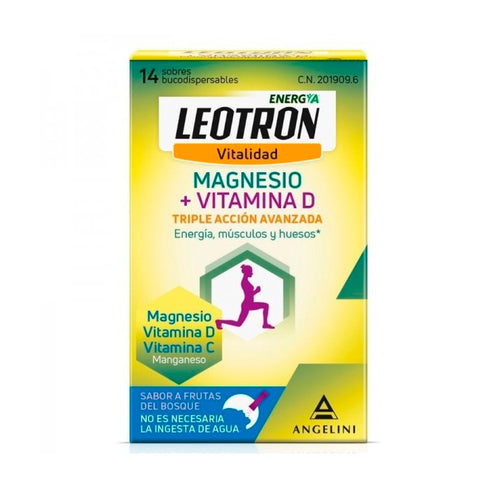 Leotron Vitality Magnesium + Vitamin D 14 Envelopes - Jag Couture Beauty