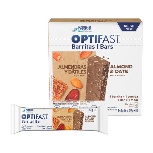 Optifast 6 Almond And Date Sticks With Honey - Jag Couture Beauty
