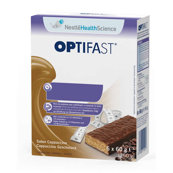 Optifast Sabor Cappuccino 6 Barritas - Jag Couture Beauty